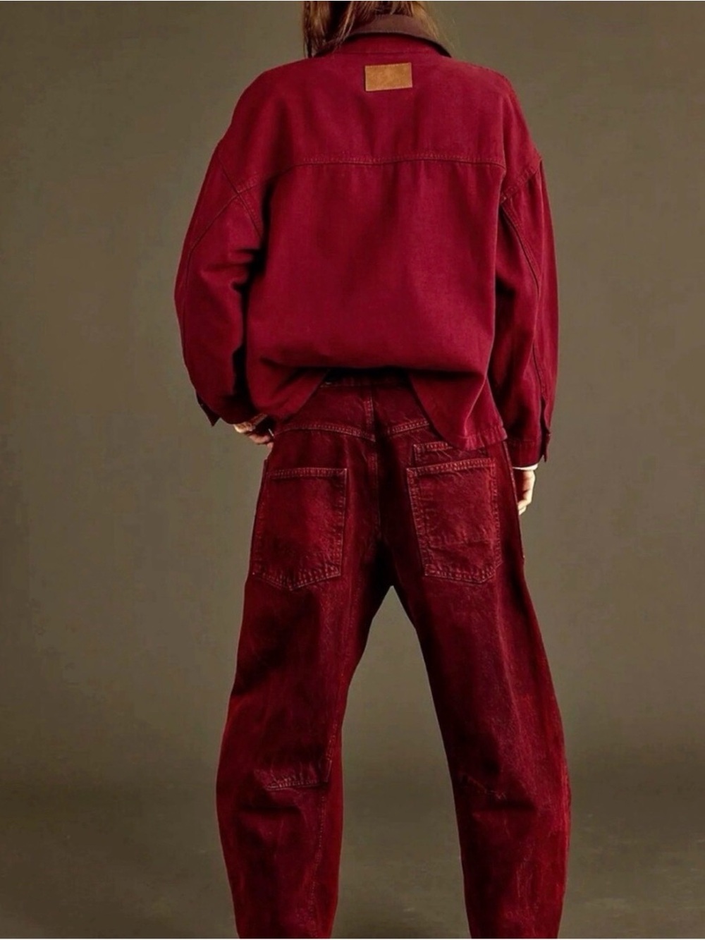 We The Free Women's Boyfriend Jeans in Deep Burgundy